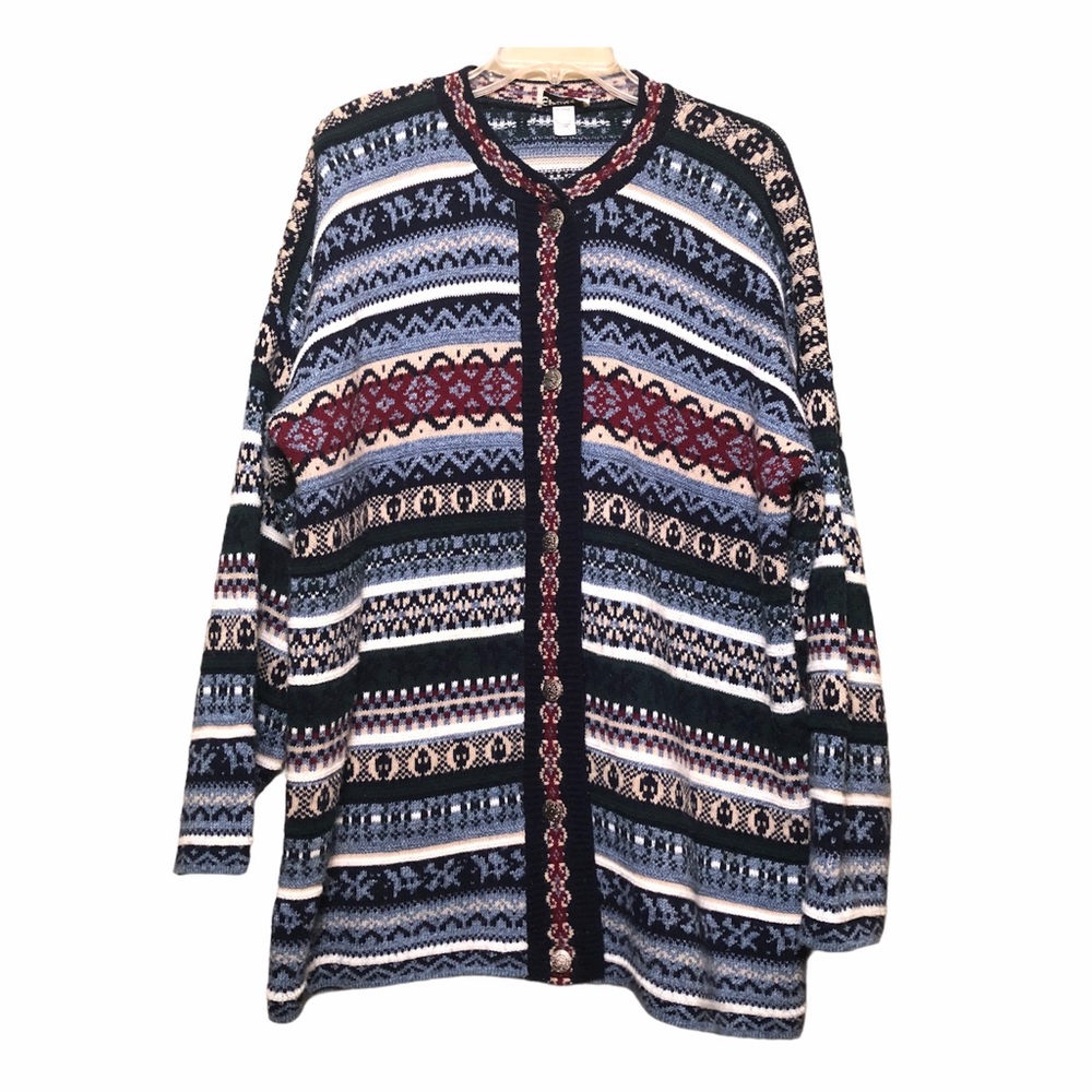Vintage Spunky Acrylic Sweater Cardigan